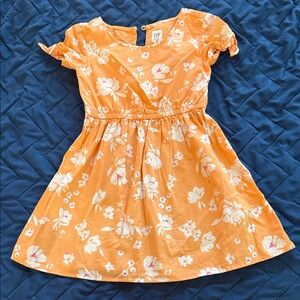 Floral Orange Kids Dress